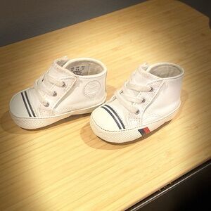 Keds white high top baby shoes size 1, barely worn